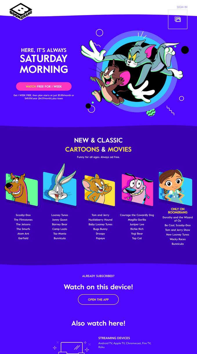 Boomerang & 17+ Cartoons Streaming Sites Like Boomerang.com