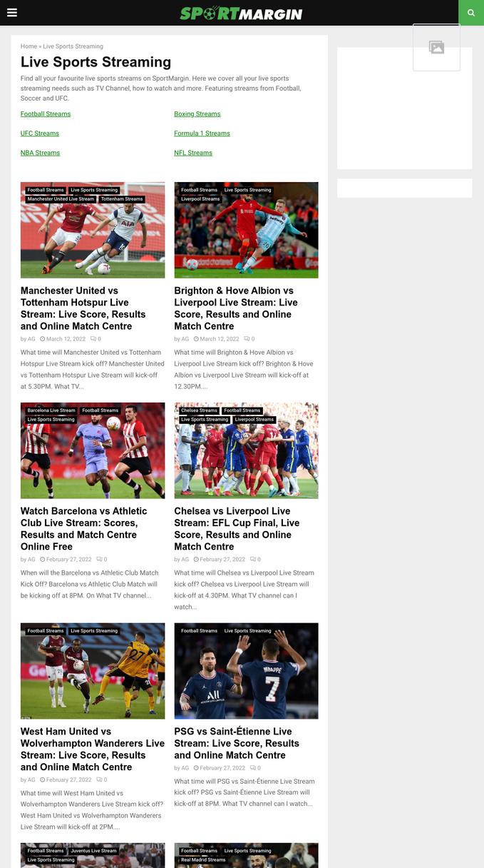 SportMargin and 32+ Free Sports Streaming Sites Like sportmargin