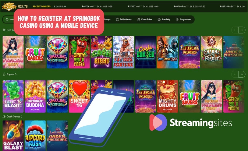 How to Register at Springbok Casino Using a Mobile Device